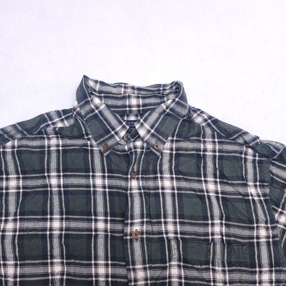Roundtree & Yorke Tartan Flannel Casual Button Up Shirt Mens Size Medium M Green - Picture 1 of 10